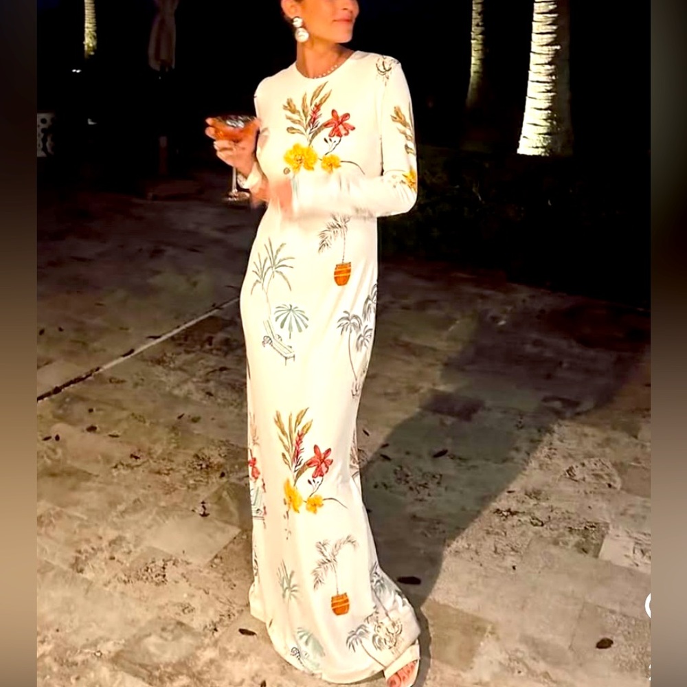 *Can You Say Luxury Resort Wear* Isla and White Marina Floral Dress